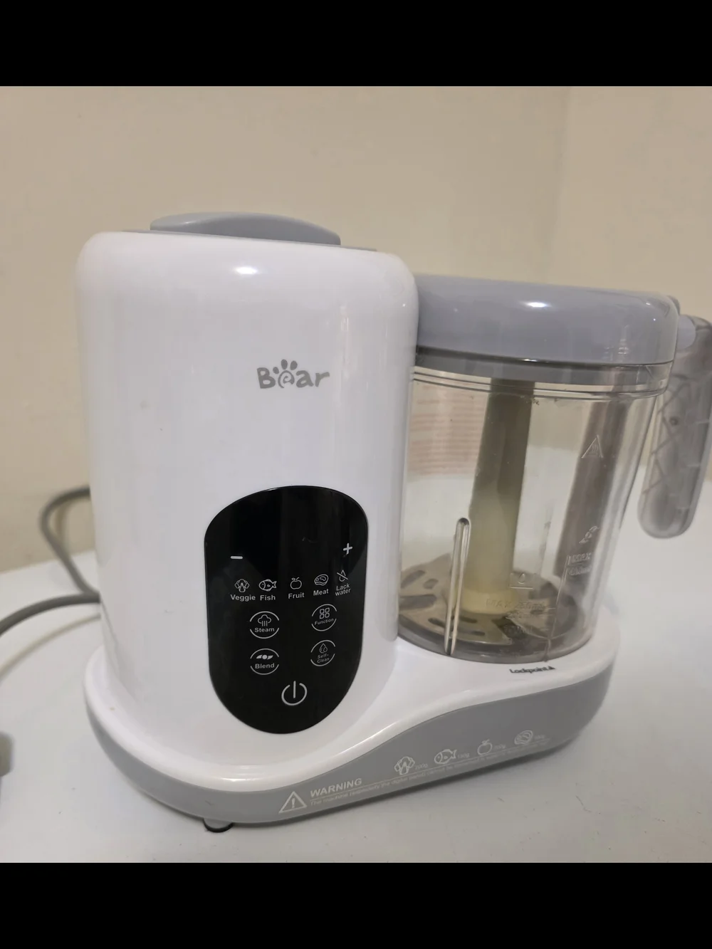 Baby Food Maker in White and Gray - Steam & Blend Kitchen Tool